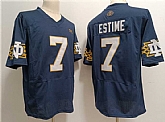Men's Notre Dame Fighting Irish #7 Audric Estime Navy With Name Limited Stitched Jersey,baseball caps,new era cap wholesale,wholesale hats